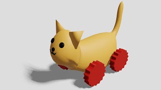 Cat toy animated #cg #3d #blender #blender3d #animation #3danimation #toys