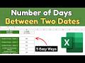 How to Calculate Days Between Two Dates in Excel