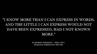 Vladimir Nabokov on knowledge