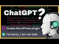 Create WordPress Plugin Using ChatGPT in a minute #chatgpt #openai