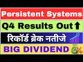 Q4 Result +Dividend announced today. Persistent Systems Ltd stock Q4 Result news #PersistentSystems