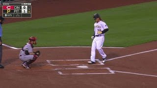 CIN@PIT: Jaso hits his first homer of season