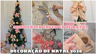 DECORAÇÃO DE NATAL 2024 | FAÇA VC MESMO ENFEITES NATALINO | MINHA PRIMEIRA ÁRVORE DE NATAL