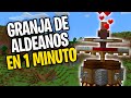 👉 GRANJA de ALDEANOS en 1 MINUTO 👈 | Granjas para minecraft java