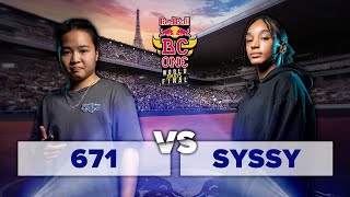 B-Girl Syssy vs. B-Girl 671 | Top 8 | Red Bull BC One 2023 World Final Paris