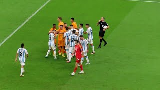 Players fight during 🇳🇱 Netherlands v 🇦🇷 Argentina at FIFA World Cup 2022 #qatar2022