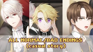 ALL BAD/NORMAL Endings (Mystic Messenger Casual Story)