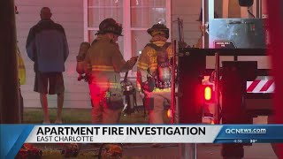 Crews battle fire at southeast Charlotte apartment building