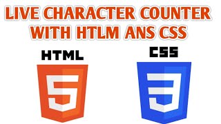 Live Character Counter using CSS & Javascript | Mini Project