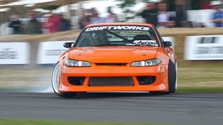 Nissan Silvia S15 with SR20DET Engine - Donuts, Flames \u0026 Drifting!