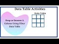 Keep or Remove A Column Using Filter Data Table