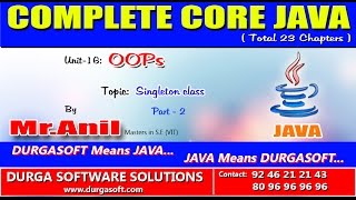 Core Java - OOPs Singleton class Part -2