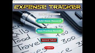 Python Project ( GUI based Expense Tracker) - Using 'Tkinter' Module