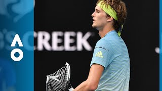 Alexander Zverev obliterates his racquet | Australian Open 2018