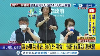 #iNEWS最新 雙北今日升三級警戒！市府呼籲減少移動.非必要不外出.外食 娛樂場合.展覽關閉 民眾必留意自身健康狀況│記者 蔡駿琪 周冠宇│【台灣要聞。先知道】20210515│三立iNEWS