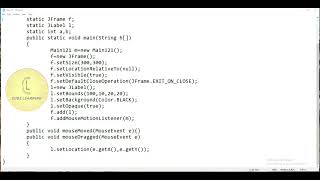 Java | Swing package 'Move JLabel using mouse #2' | CodeLearning