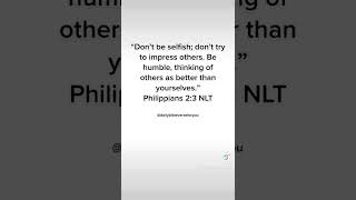 Philippians 2:3 (NLT) #BibleVerse #DailyVerse #manifestation #viral #fyp #christaintiktok