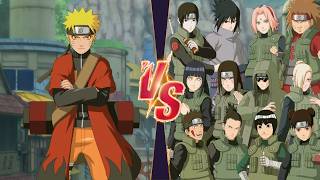 Naruto Uzumaki Sage Mode VS Konohagakure Middle Ninja Marathon battle NARUTO X BORUTO Ultimate Ninja