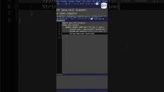 Take input from user in Java | scanner function java | java user inputs #shorts #programming #java