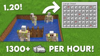 Minecraft 1.20+ Easy IRON Farm Tutorial - 1300+ Per Hour!