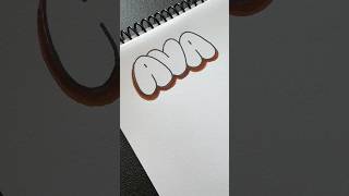 How to draw AVA in bubble letters!❤️