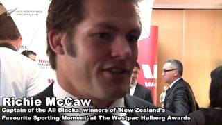 Richie McCaw and the Halberg Awards New Zealand's Favourite Sporting Moment 2011