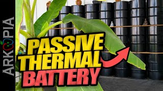 Passive Thermal Battery - IT WORKS!!! - Using Water & Concrete - Super High Efficient Passive Solar