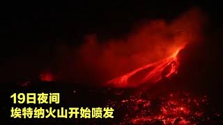 實拍：歐洲海拔最高活火山持續噴發 岩漿流淌如赤色“火河”