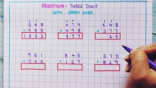 Addition || Addition With Carry Over || Three Digit Addition|| Easy Addition