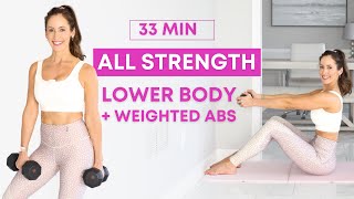 33 min Legs & Abs Workout for Strength & Sculpting (long version)
