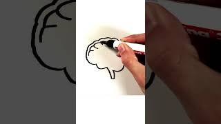 🧠 Drawing in 60 Seconds #brain #drawing #howto