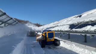 北海道除雪作業  新型リモコン型除雪マシン導入