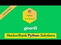 HackerRank ginortS problem solution in Python | Python problems solutions | Programmingoneonone
