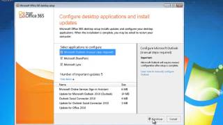 Configuring an Office 365 end users desktop for Office 2010