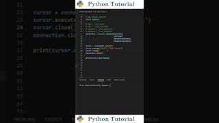 Getting MySQL Column Names With Python | Python Tutorial
