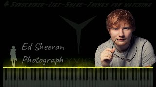 Photograph - Ed Sheeran - Piano Cover tutorial lyrics |Y007