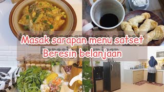 Pagi gasik masakin sarapan lanjut beresin belanjaan#foodprep