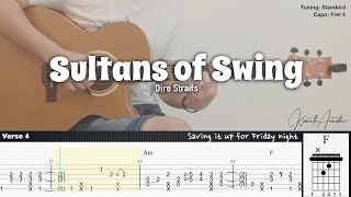 Sultans of Swing - Dire Straits | Fingerstyle Guitar | TAB + Chords + Lyrics