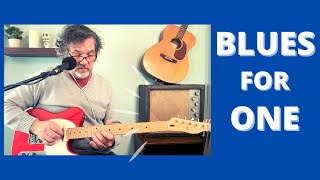 12 BAR BLUES Routine For SINGLE GUITAR // EASY To INTERMEDIATE Level