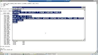 PLSQL Class 08 REF CURSOR in ORACLE 11g