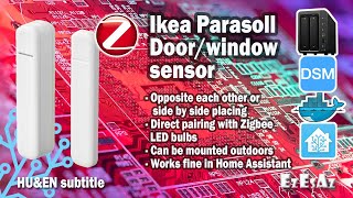 62 Ikea PARASOLL Door/window sensor connect to an LED bulb and direct binding in Home Assistant