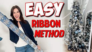 The Easiest Ribbon Method For Christmas Trees