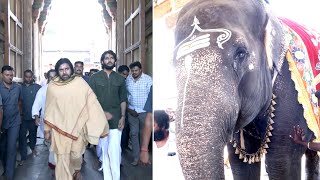 Deputy CM Pawan Kalyan and Akira Nandan at Kumbeswarar Temple | Kumbakonam | Dtv Telugu