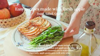 SUB) 정말 맛있는 사과 레시피 3가지🍎| Easy recipes made with fresh apple, Calm VLOG