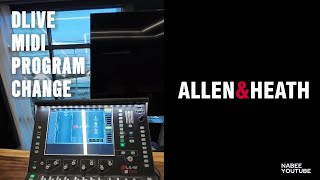 Allen and Heath DLive MIDI TCP/IP MIDI Program Change