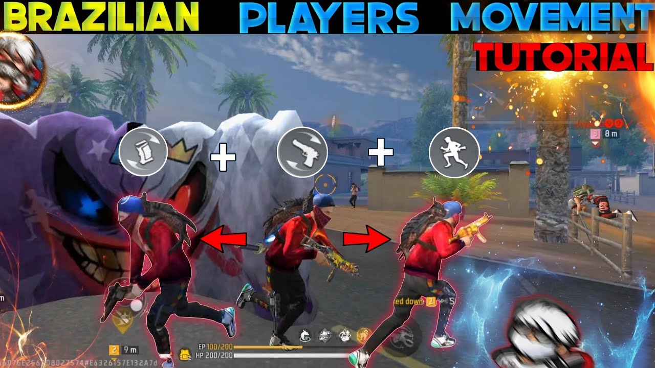 Brazilian Players Movement Tutorialрџћї Free Fire Max Youtube