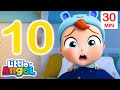 Ten in the Bed (Scary Edition) | Little Angel Halloween Cartoons | Moonbug Halloween for Kids