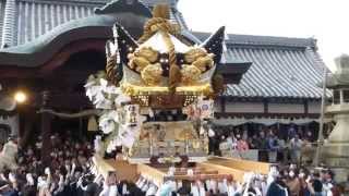 北条節句祭　本宮　西高室　拝殿前　屋台差し上げ　その２