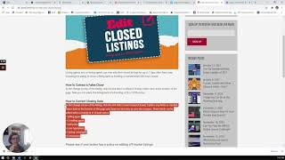 Fixing a CLOSED Listing in the ARMLS.