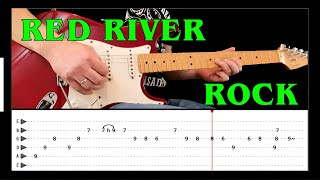 RED RIVER ROCK - Guitar cover with tabs - Johnny and the Hurricanes